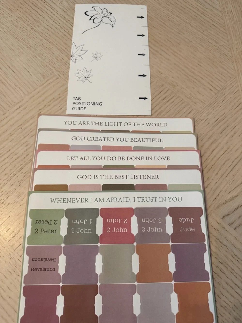 Bible Tab Stickers - Pastel Faith Tabs
